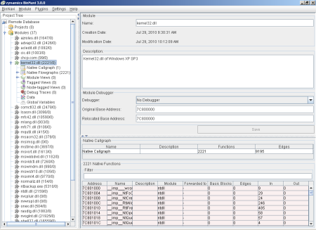 BinNavi 3.0 main window